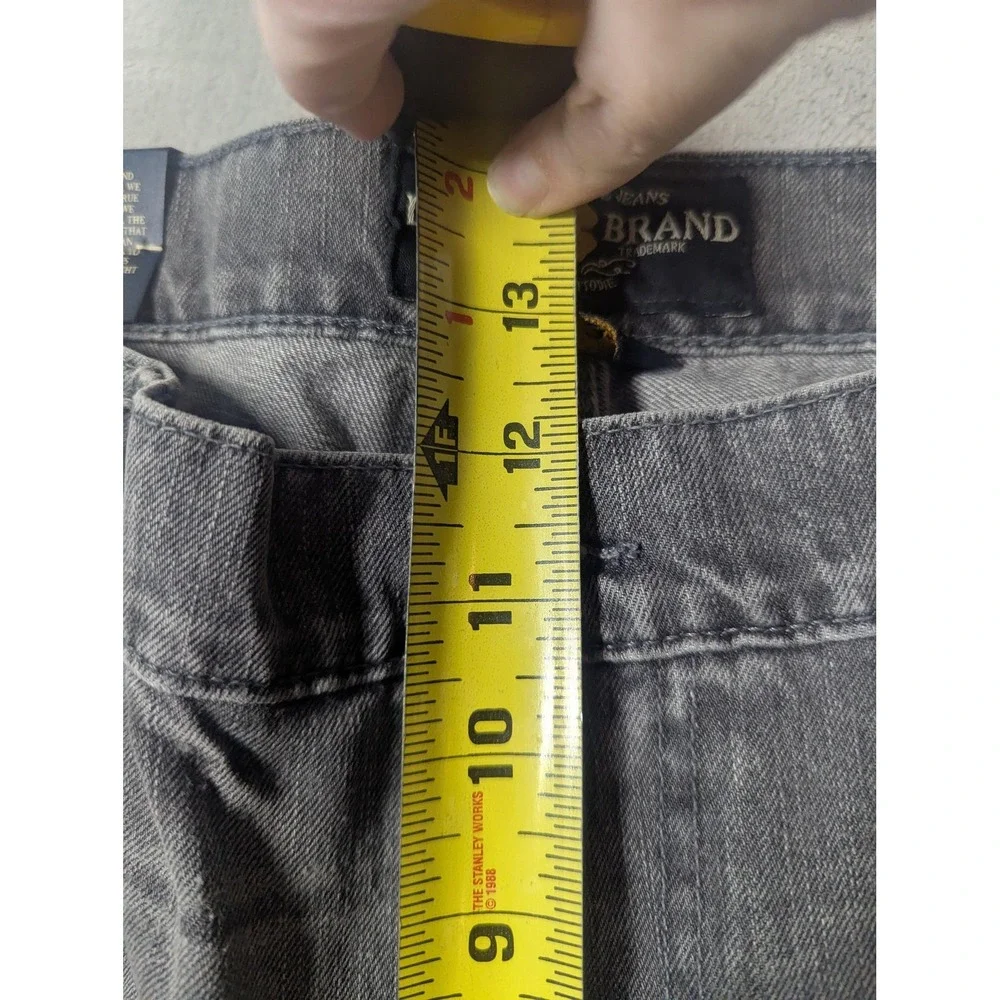 Lucky Brand 181 Relaxed Straight Jeans Mens 38x32 Gray Medium Wash Stretch Denim
